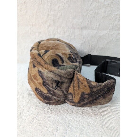 Mountain Cork Fleece Pouch Forest Camouflage Vintage USA Hip Bum Bag Fannypack - Picture 3 of 12